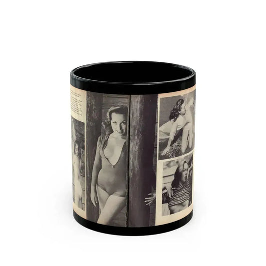 Dawn Richard #102 - [Pages 30 & 31] Including Pages 2 & 3 of 5 with, 4 B&W Photos+Contuned Article from ADVENTURE Dec. '60 Mag. (Vintage Female Icon) Black Coffee Mug 11oz - Go Mug Yourself