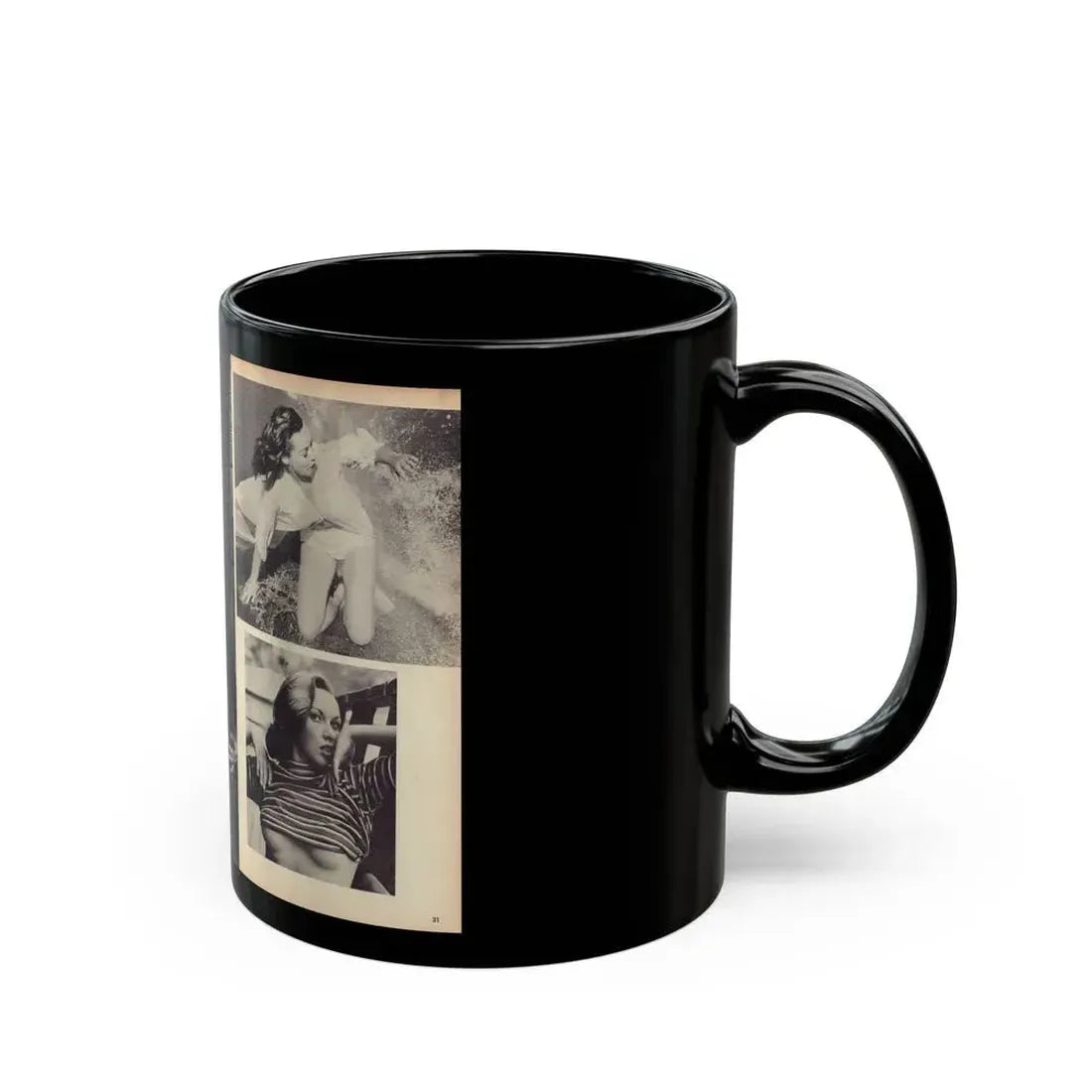 Dawn Richard #102 - [Pages 30 & 31] Including Pages 2 & 3 of 5 with, 4 B&W Photos+Contuned Article from ADVENTURE Dec. '60 Mag. (Vintage Female Icon) Black Coffee Mug - Go Mug Yourself
