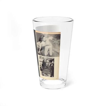 Dawn Richard #102 - Pages 30 & 31 Including Pages 2 & 3 of 5 with, 4 B&W Photos+Contuned Article from ADVENTURE Dec. '60 Mag. (Vintage Female Icon) Pint Glass 16oz - Go Mug Yourself