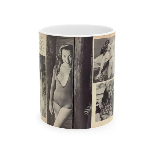 Dawn Richard #102 - [Pages 30 & 31] Including Pages 2 & 3 of 5 with, 4 B&W Photos+Contuned Article from ADVENTURE Dec. '60 Mag. (Vintage Female Icon) White Coffee Mug 11oz - Go Mug Yourself