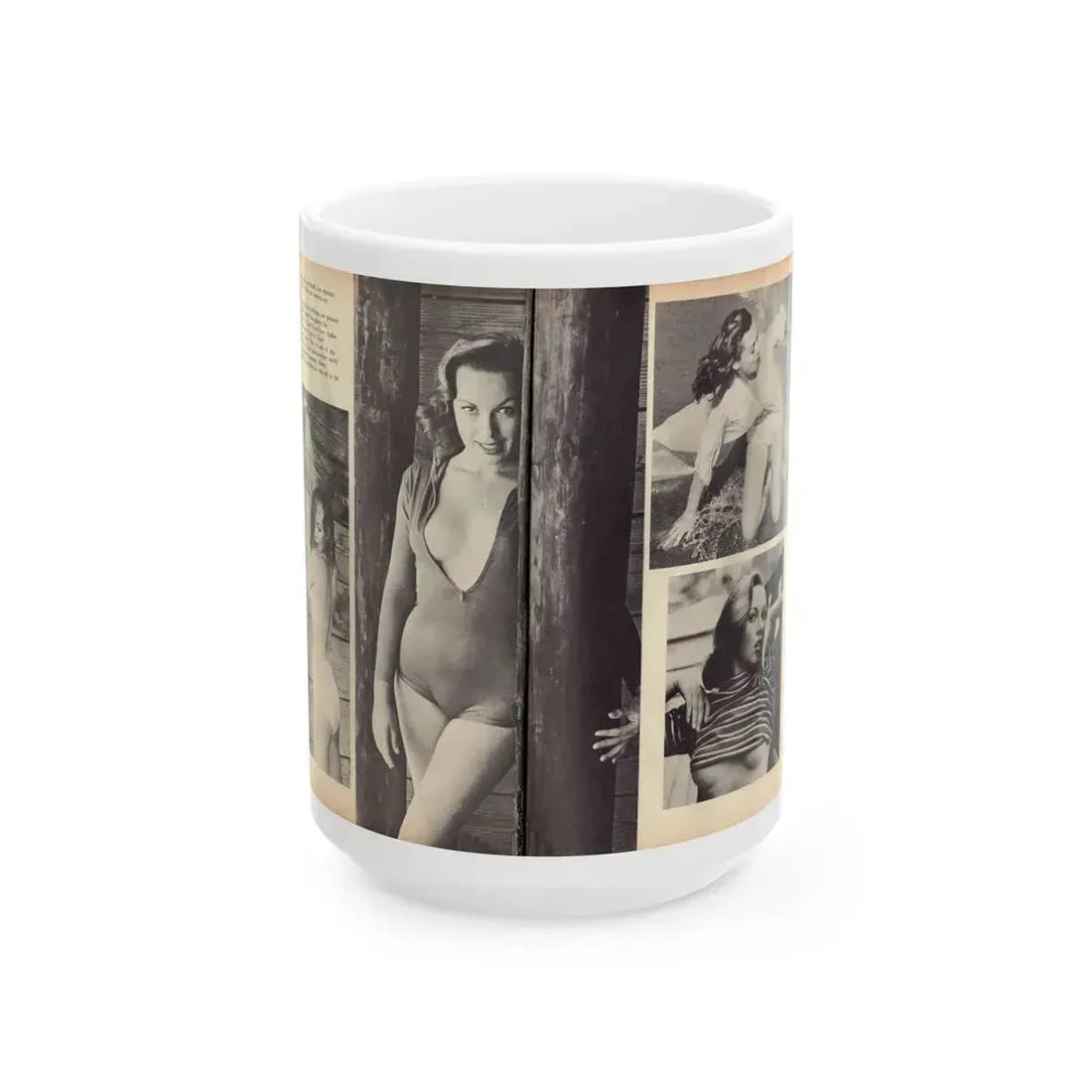 Dawn Richard #102 - [Pages 30 & 31] Including Pages 2 & 3 of 5 with, 4 B&W Photos+Contuned Article from ADVENTURE Dec. '60 Mag. (Vintage Female Icon) White Coffee Mug 15oz - Go Mug Yourself