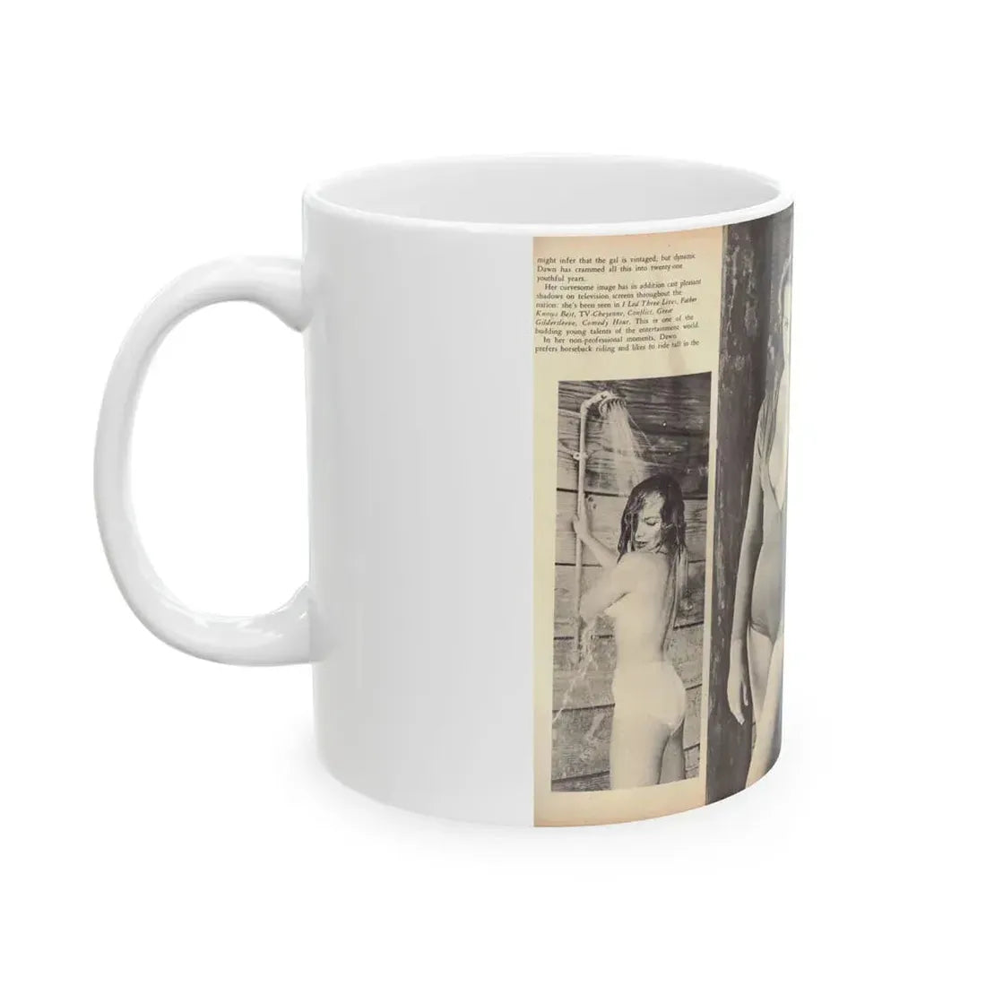 Dawn Richard #102 - [Pages 30 & 31] Including Pages 2 & 3 of 5 with, 4 B&W Photos+Contuned Article from ADVENTURE Dec. '60 Mag. (Vintage Female Icon) White Coffee Mug - Go Mug Yourself