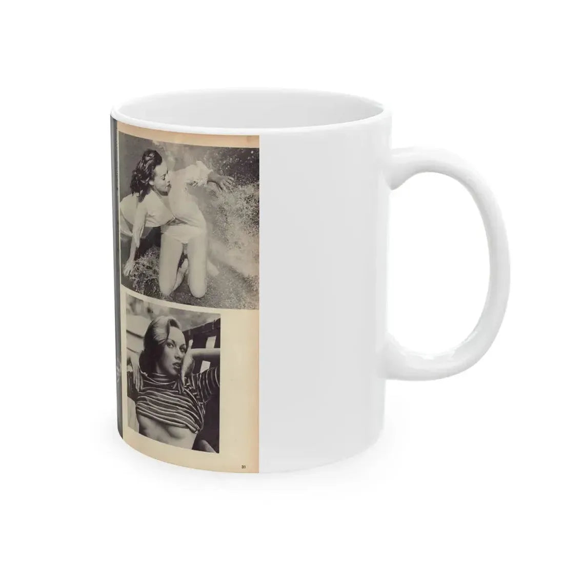 Dawn Richard #102 - [Pages 30 & 31] Including Pages 2 & 3 of 5 with, 4 B&W Photos+Contuned Article from ADVENTURE Dec. '60 Mag. (Vintage Female Icon) White Coffee Mug - Go Mug Yourself