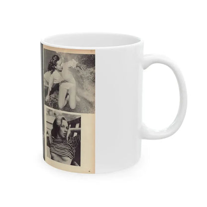 Dawn Richard #102 - [Pages 30 & 31] Including Pages 2 & 3 of 5 with, 4 B&W Photos+Contuned Article from ADVENTURE Dec. '60 Mag. (Vintage Female Icon) White Coffee Mug - Go Mug Yourself