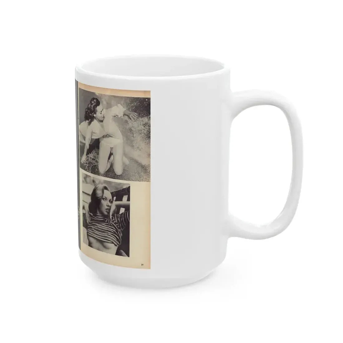 Dawn Richard #102 - [Pages 30 & 31] Including Pages 2 & 3 of 5 with, 4 B&W Photos+Contuned Article from ADVENTURE Dec. '60 Mag. (Vintage Female Icon) White Coffee Mug - Go Mug Yourself
