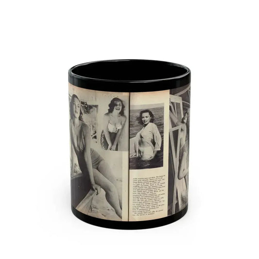 Dawn Richard #103 - [Pages 33 & 34] Including Pages 4 & 5 of 5 with, 4 B&W Photos+Article Ending from ADVENTURE Dec. '60 Mag. (Vintage Female Icon) Black Coffee Mug 11oz - Go Mug Yourself