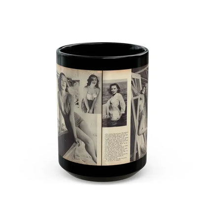 Dawn Richard #103 - [Pages 33 & 34] Including Pages 4 & 5 of 5 with, 4 B&W Photos+Article Ending from ADVENTURE Dec. '60 Mag. (Vintage Female Icon) Black Coffee Mug 15oz - Go Mug Yourself