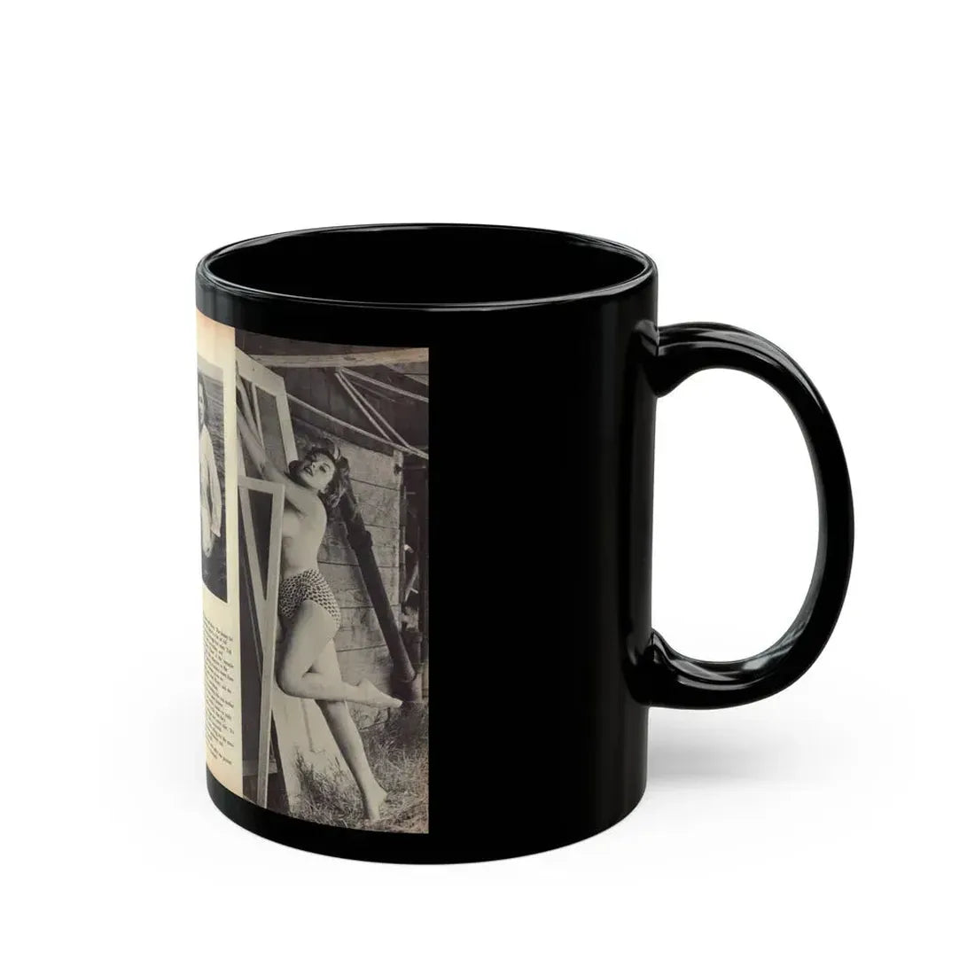 Dawn Richard #103 - [Pages 33 & 34] Including Pages 4 & 5 of 5 with, 4 B&W Photos+Article Ending from ADVENTURE Dec. '60 Mag. (Vintage Female Icon) Black Coffee Mug - Go Mug Yourself
