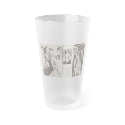 Dawn Richard #103 - Pages 33 & 34 Including Pages 4 & 5 of 5 with, 4 B&W Photos+Article Ending from ADVENTURE Dec. '60 Mag. (Vintage Female Icon) Frosted Pint Glass 16oz 16oz Frosted - Go Mug Yourself