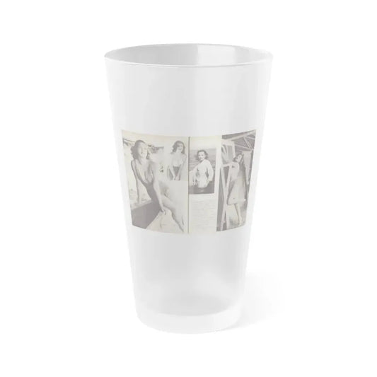 Dawn Richard #103 - Pages 33 & 34 Including Pages 4 & 5 of 5 with, 4 B&W Photos+Article Ending from ADVENTURE Dec. '60 Mag. (Vintage Female Icon) Frosted Pint Glass 16oz 16oz Frosted - Go Mug Yourself