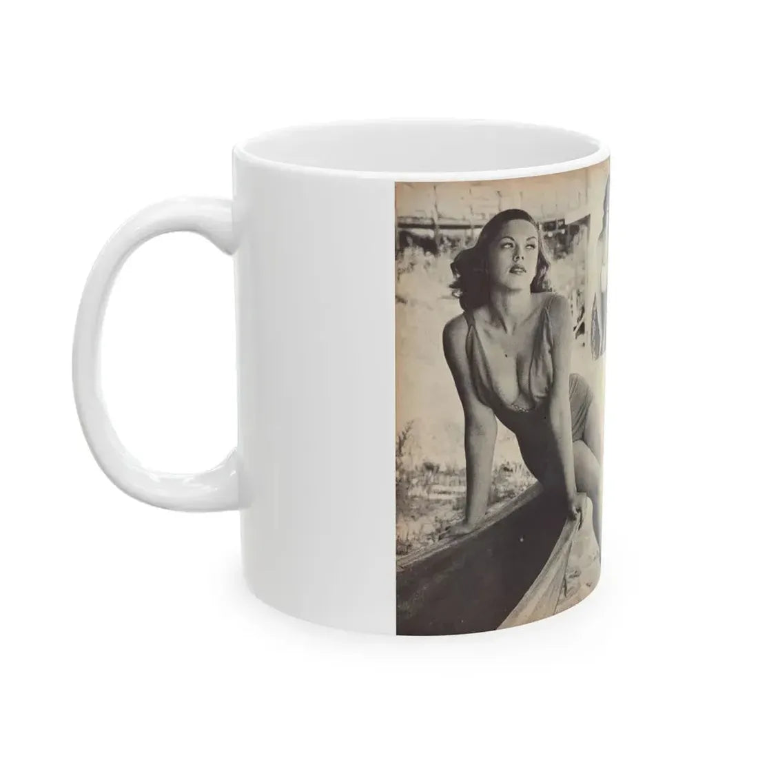 Dawn Richard #103 - [Pages 33 & 34] Including Pages 4 & 5 of 5 with, 4 B&W Photos+Article Ending from ADVENTURE Dec. '60 Mag. (Vintage Female Icon) White Coffee Mug - Go Mug Yourself