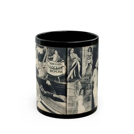 Dawn Richard #105 - [Pages 46 & 47] Including Pages 1 & 2 of 4 with, 8 B&W Photos from MAN's Magazine June 1963 (Vintage Female Icon) Black Coffee Mug 11oz - Go Mug Yourself
