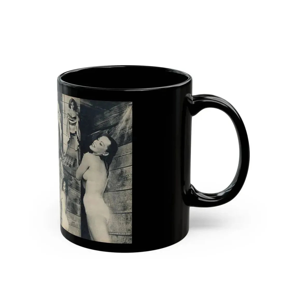 Dawn Richard #105 - [Pages 46 & 47] Including Pages 1 & 2 of 4 with, 8 B&W Photos from MAN's Magazine June 1963 (Vintage Female Icon) Black Coffee Mug - Go Mug Yourself