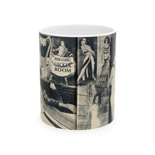 Dawn Richard #105 - [Pages 46 & 47] Including Pages 1 & 2 of 4 with, 8 B&W Photos from MAN's Magazine June 1963 (Vintage Female Icon) White Coffee Mug 11oz - Go Mug Yourself