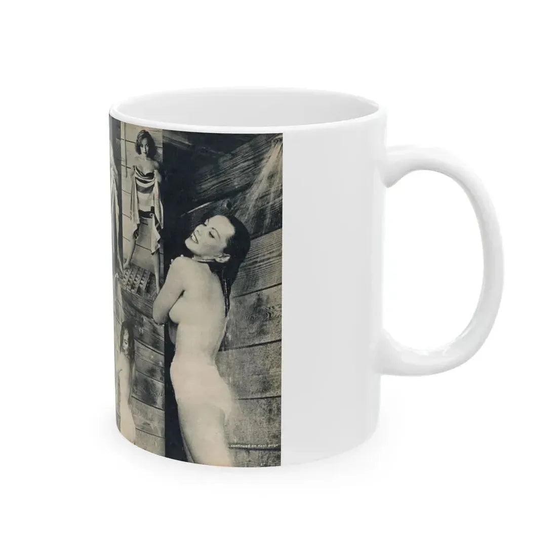 Dawn Richard #105 - [Pages 46 & 47] Including Pages 1 & 2 of 4 with, 8 B&W Photos from MAN's Magazine June 1963 (Vintage Female Icon) White Coffee Mug - Go Mug Yourself