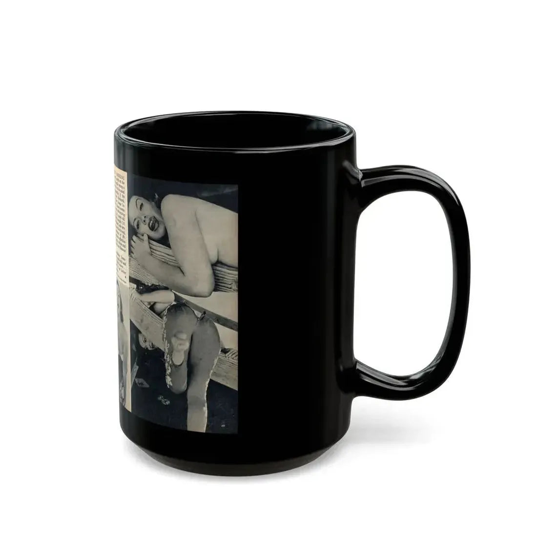 Dawn Richard #106 - [Pages 48 & 49] Including Pages 3 & 4 of 4 with, 3 B&W Photos from MAN's Magazine June 1963 (Vintage Female Icon) Black Coffee Mug - Go Mug Yourself