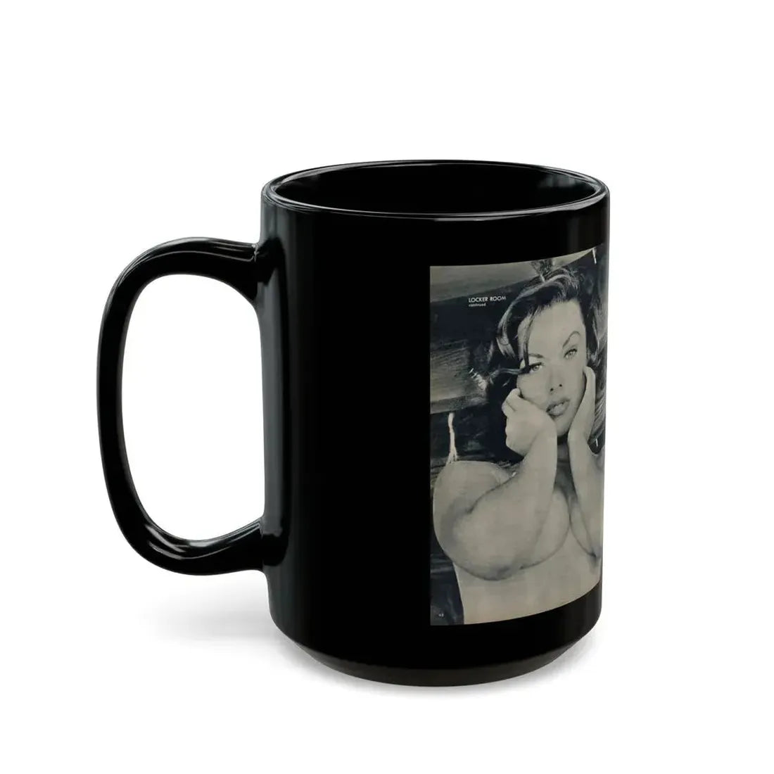 Dawn Richard #106 - [Pages 48 & 49] Including Pages 3 & 4 of 4 with, 3 B&W Photos from MAN's Magazine June 1963 (Vintage Female Icon) Black Coffee Mug - Go Mug Yourself