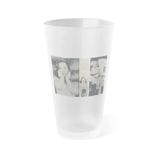 Dawn Richard #106 - Pages 48 & 49 Including Pages 3 & 4 of 4 with, 3 B&W Photos from MAN's Magazine June 1963 (Vintage Female Icon) Frosted Pint Glass 16oz 16oz Frosted - Go Mug Yourself