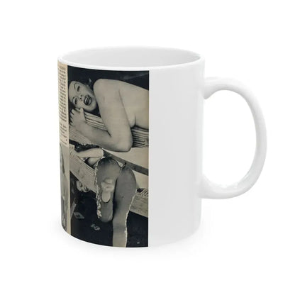 Dawn Richard #106 - [Pages 48 & 49] Including Pages 3 & 4 of 4 with, 3 B&W Photos from MAN's Magazine June 1963 (Vintage Female Icon) White Coffee Mug - Go Mug Yourself