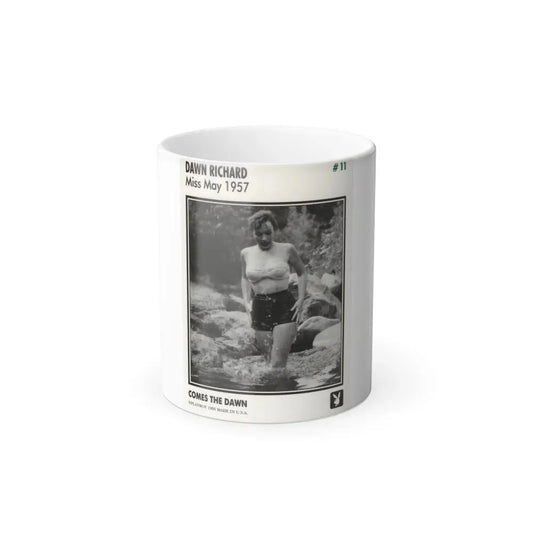 Dawn Richard #108 - Dawn on 2.5x3.5 Playboy Collector Card (Vintage Female Icon) Color Changing Mug 11oz 11oz - Go Mug Yourself