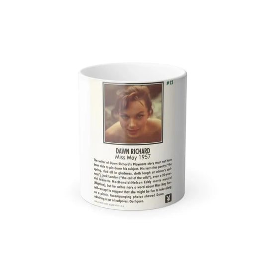 Dawn Richard #110 - Dawn on 2.5x3.5 Playboy Collector Card (Vintage Female Icon) Color Changing Mug 11oz 11oz - Go Mug Yourself