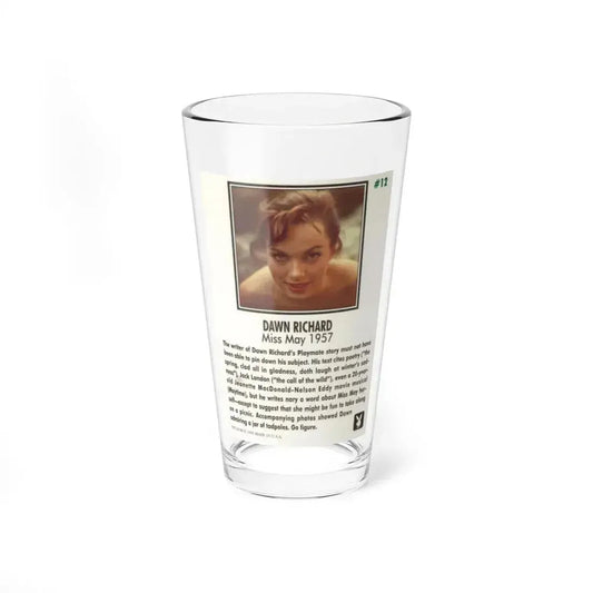 Dawn Richard #110 - Dawn on 2.5x3.5 Playboy Collector Card (Vintage Female Icon) Pint Glass 16oz 16oz - Go Mug Yourself