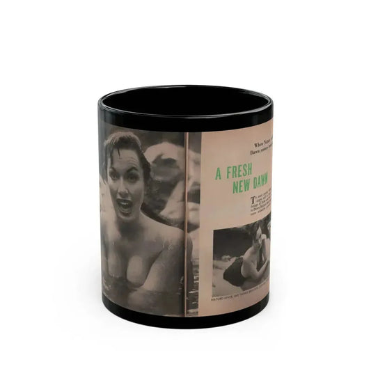 Dawn Richard #34 - [Pages 50 & 51] Including Pages 1 & 2 of 6 with, 2 B&W Photos, Start if Article+Captions from People Today Pocket Mag. Nov. '57 (Vintage Female Icon) Black Coffee Mug 11oz - Go Mug Yourself