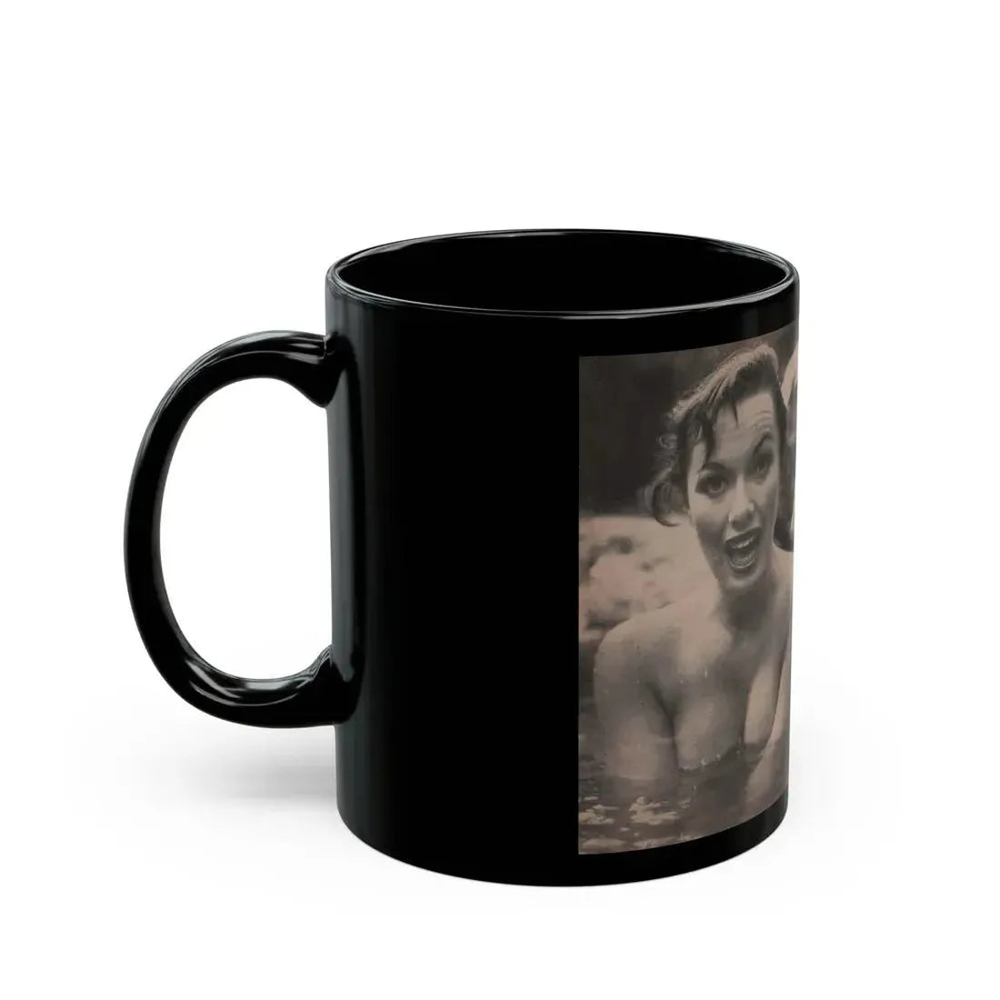 Dawn Richard #34 - [Pages 50 & 51] Including Pages 1 & 2 of 6 with, 2 B&W Photos, Start if Article+Captions from People Today Pocket Mag. Nov. '57 (Vintage Female Icon) Black Coffee Mug - Go Mug Yourself