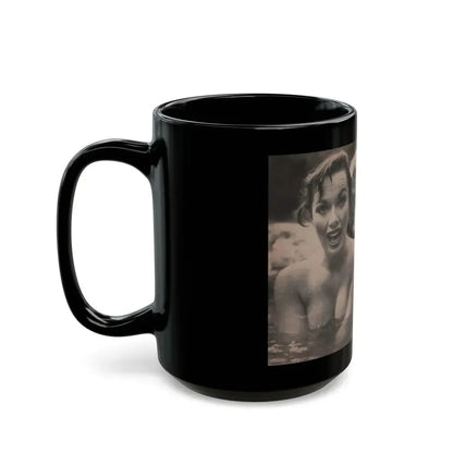 Dawn Richard #34 - [Pages 50 & 51] Including Pages 1 & 2 of 6 with, 2 B&W Photos, Start if Article+Captions from People Today Pocket Mag. Nov. '57 (Vintage Female Icon) Black Coffee Mug - Go Mug Yourself