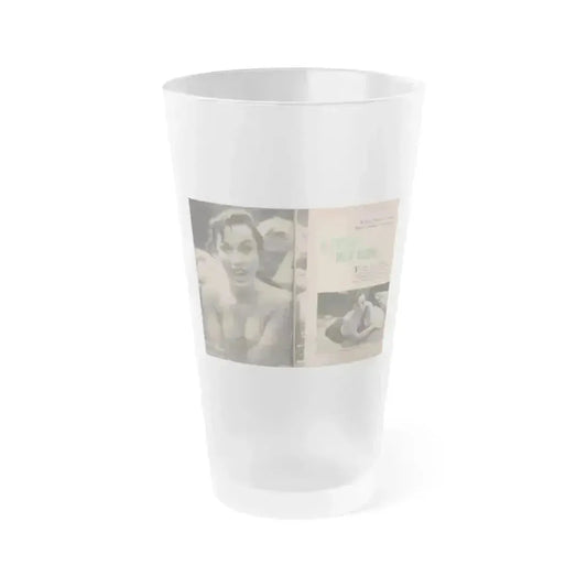 Dawn Richard #34 - Pages 50 & 51 Including Pages 1 & 2 of 6 with, 2 B&W Photos, Start if Article+Captions from People Today Pocket Mag. Nov. '57 (Vintage Female Icon) Frosted Pint Glass 16oz 16oz Frosted - Go Mug Yourself