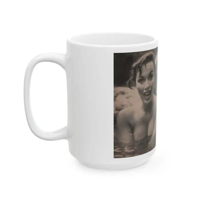 Dawn Richard #34 - [Pages 50 & 51] Including Pages 1 & 2 of 6 with, 2 B&W Photos, Start if Article+Captions from People Today Pocket Mag. Nov. '57 (Vintage Female Icon) White Coffee Mug - Go Mug Yourself