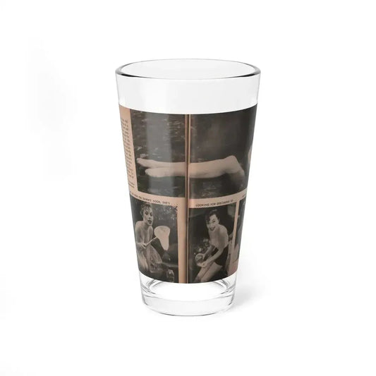 Dawn Richard #35 - Pages 52 & 53 Including Pages 3 & 4 of 6 with, 4 B&W Photos, Article & Caption from People Today Pocket Mag. Nov. '57 (Vintage Female Icon) Pint Glass 16oz 16oz - Go Mug Yourself