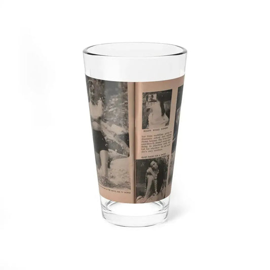 Dawn Richard #36 - Pages 54 & 55 Including Pages 5 & 6 of 6 with, 2 B&W Photos+Captions from People Today Pocket Mag. Nov. '57 (Vintage Female Icon) Pint Glass 16oz 16oz - Go Mug Yourself