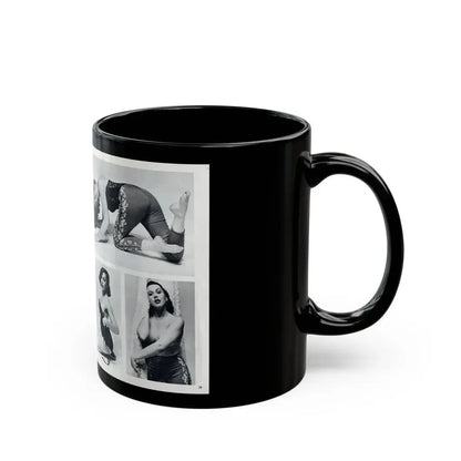 Dawn Richard #38 - [Pages 24 & 25] Including Pages 3 & 4 of 6 with, 4 Photos B&W & Caption from Bachelor Mag. Nov. '57 (Vintage Female Icon) Black Coffee Mug - Go Mug Yourself