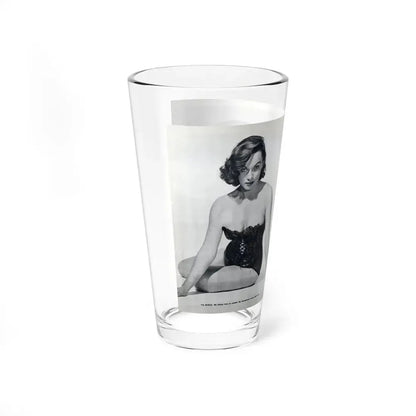 Dawn Richard #38 - Pages 24 & 25 Including Pages 3 & 4 of 6 with, 4 Photos B&W & Caption from Bachelor Mag. Nov. '57 (Vintage Female Icon) Pint Glass 16oz - Go Mug Yourself
