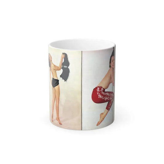 Dawn Richard #39 - [Pages 26 & 27] Including Pages 5 & 6 of 6 with, 2 Full Page Color Photos of Dawn from Bachelor Mag. Nov. '57 (Vintage Female Icon) Color Changing Coffee Mug 11oz - Go Mug Yourself