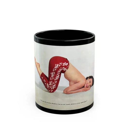 Dawn Richard #40 - [Pages 27] Including Pages 6 of 6 with, 1 Full Page Color Photos of Dawn from Bachelor Mag. Nov. '57 (Vintage Female Icon) Black Coffee Mug 11oz - Go Mug Yourself