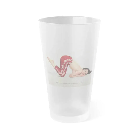 Dawn Richard #40 - Pages 27 Including Pages 6 of 6 with, 1 Full Page Color Photos of Dawn from Bachelor Mag. Nov. '57 (Vintage Female Icon) Frosted Pint Glass 16oz 16oz Frosted - Go Mug Yourself