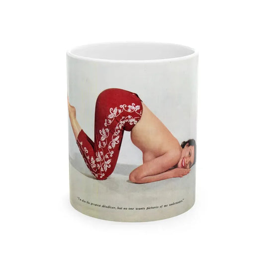 Dawn Richard #40 - [Pages 27] Including Pages 6 of 6 with, 1 Full Page Color Photos of Dawn from Bachelor Mag. Nov. '57 (Vintage Female Icon) White Coffee Mug 11oz - Go Mug Yourself