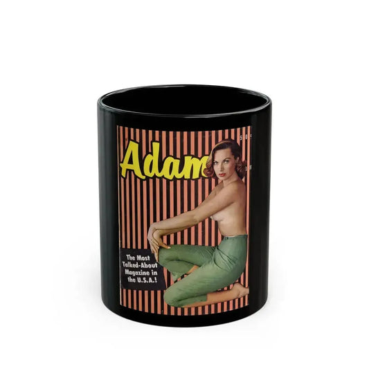 Dawn Richard #43 - Dawn on Cover in Color & inside spread on Adam Mag. '57 Vol. 1 #11 1 (Vintage Female Icon) Black Coffee Mug 11oz - Go Mug Yourself