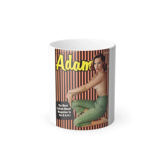 Dawn Richard #43 - Dawn on Cover in Color & inside spread on Adam Mag. '57 Vol. 1 #11 1 (Vintage Female Icon) Color Changing Coffee Mug 11oz - Go Mug Yourself