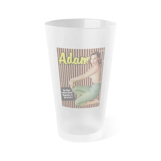 Dawn Richard #43 - Dawn on Cover in Color & inside spread on Adam Mag. '57 Vol. 1 #11 1 (Vintage Female Icon) Frosted Pint Glass 16oz 16oz Frosted - Go Mug Yourself