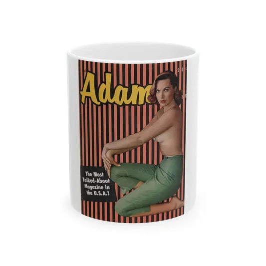 Dawn Richard #43 - Dawn on Cover in Color & inside spread on Adam Mag. '57 Vol. 1 #11 (Vintage Female Icon) White Coffee Mug 11oz - Go Mug Yourself