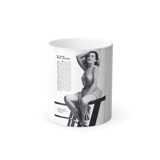 Dawn Richard #44 - Adam Mag. '58 - Inside Cover 1 (Vintage Female Icon) Color Changing Coffee Mug 11oz - Go Mug Yourself
