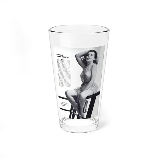 Dawn Richard #44 - Adam Mag. '58 - Inside Cover 1 (Vintage Female Icon) Pint Glass 16oz 16oz - Go Mug Yourself