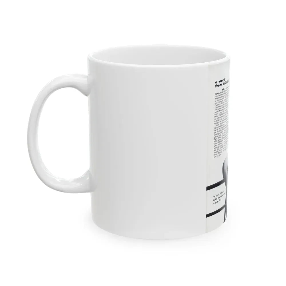 Dawn Richard #44 - Adam Mag. '58 - Inside Cover 1 (Vintage Female Icon) White Coffee Mug - Go Mug Yourself