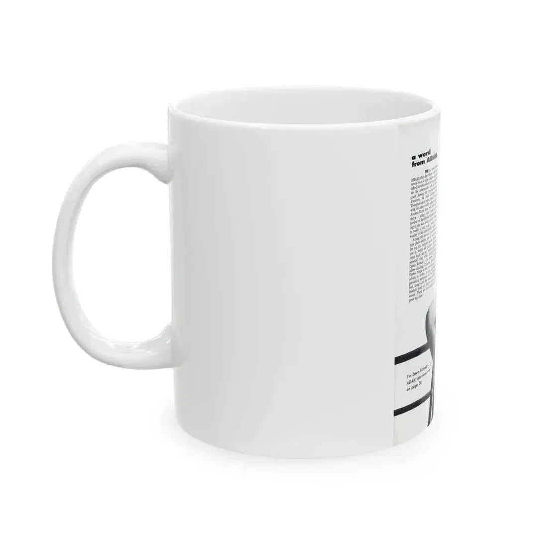 Dawn Richard #44 - Adam Mag. '58 - Inside Cover 1 (Vintage Female Icon) White Coffee Mug - Go Mug Yourself