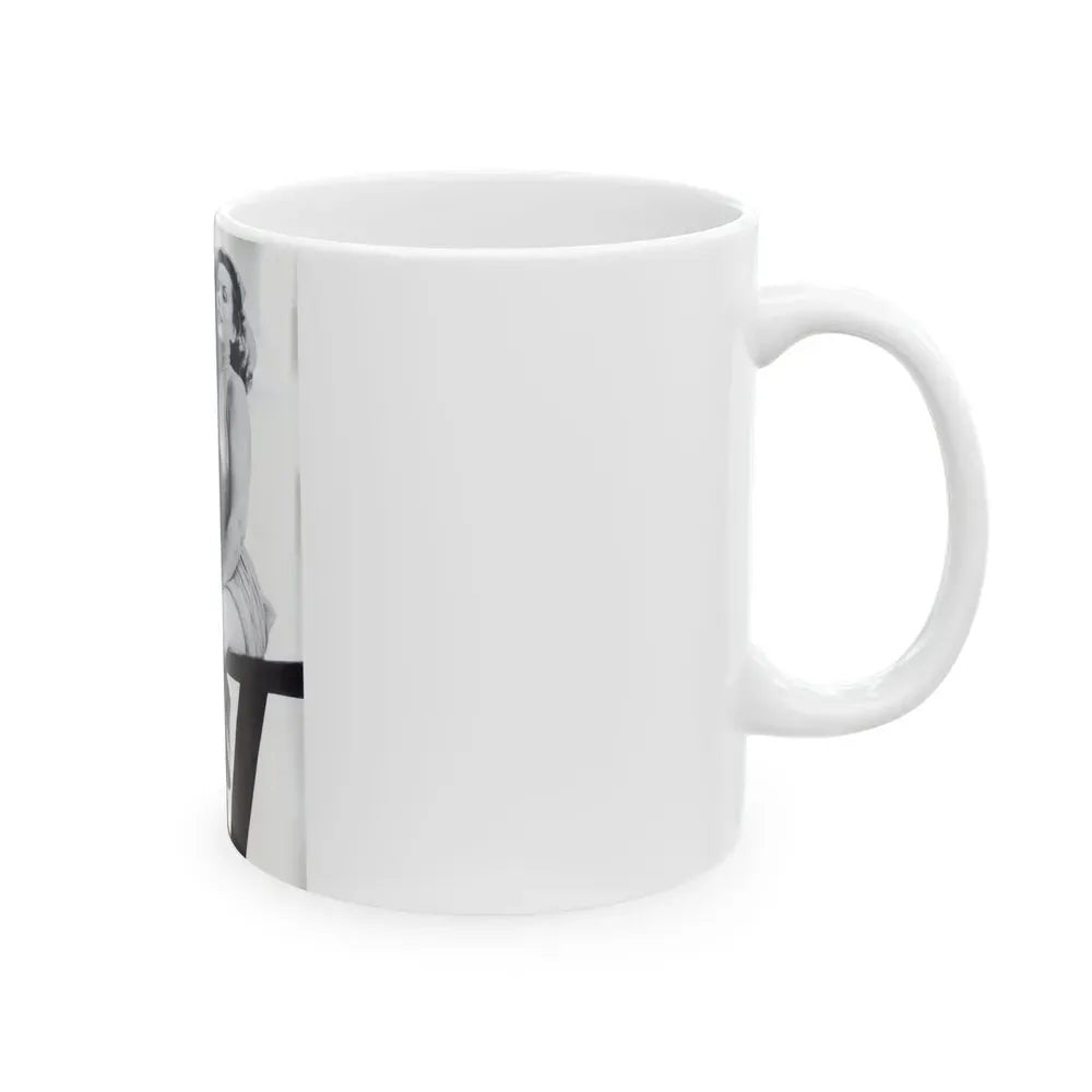 Dawn Richard #44 - Adam Mag. '58 - Inside Cover 1 (Vintage Female Icon) White Coffee Mug - Go Mug Yourself