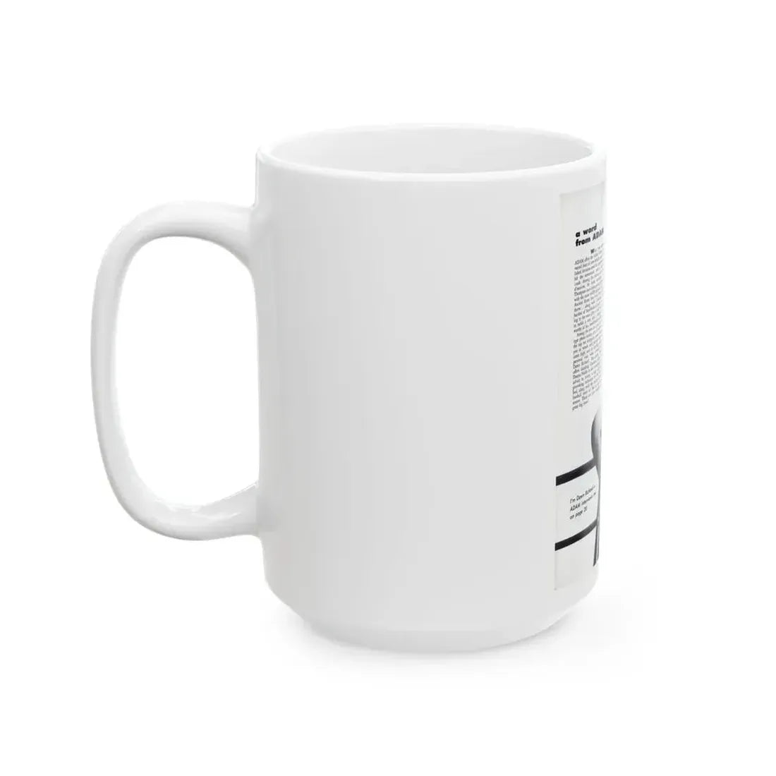 Dawn Richard #44 - Adam Mag. '58 - Inside Cover 1 (Vintage Female Icon) White Coffee Mug - Go Mug Yourself