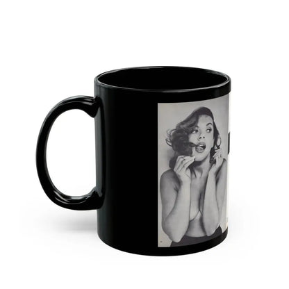 Dawn Richard #45 - [Pages 20 & 21] Including Pages 1 & 2 of 4 with, 3 B&W Photos+Article from Adam Mag. '58 - Photo (Vintage Female Icon) Black Coffee Mug - Go Mug Yourself